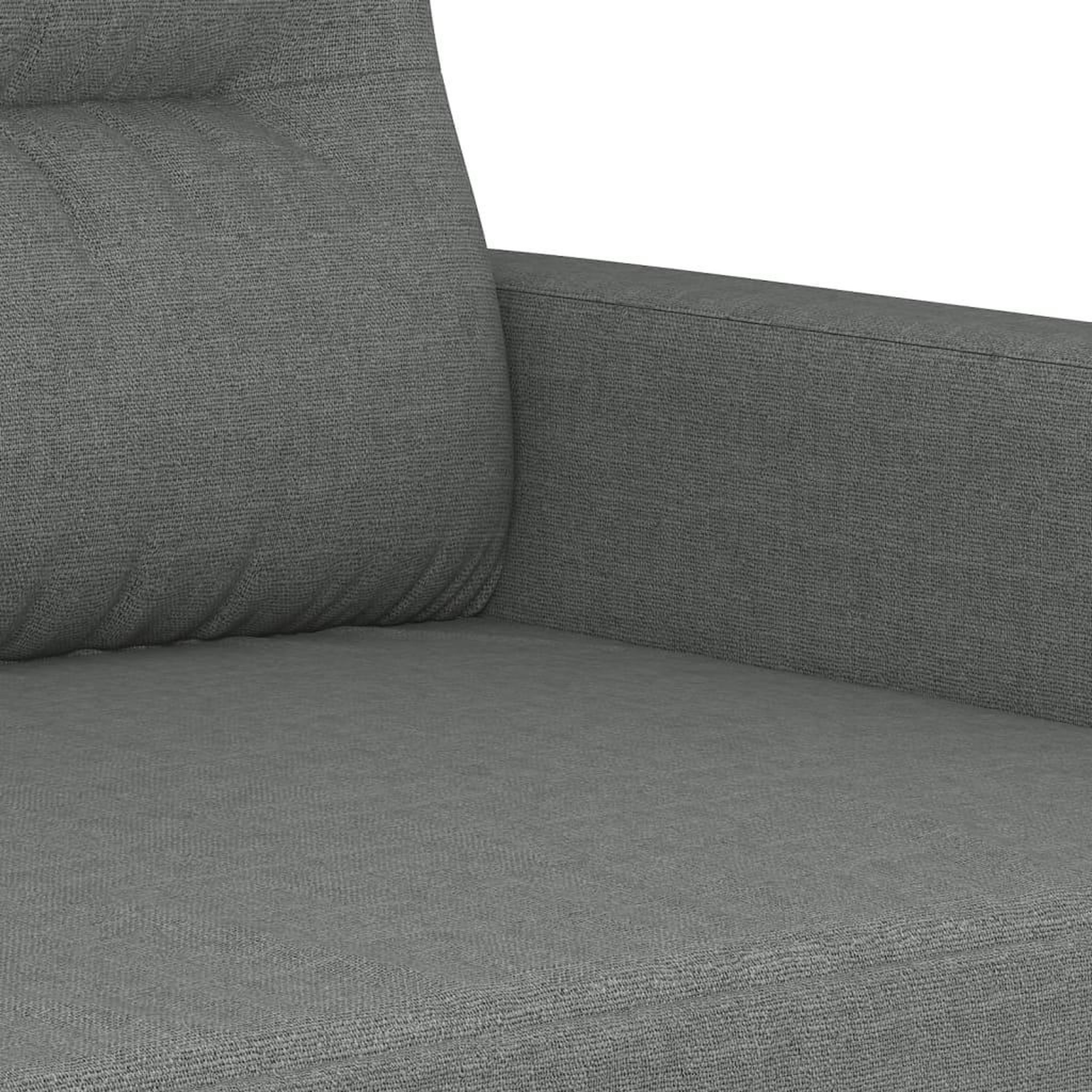 Voir la diapositive 5 : VIDAXL Ensemble de canapes 2 pcs coussins gris fonce tissu