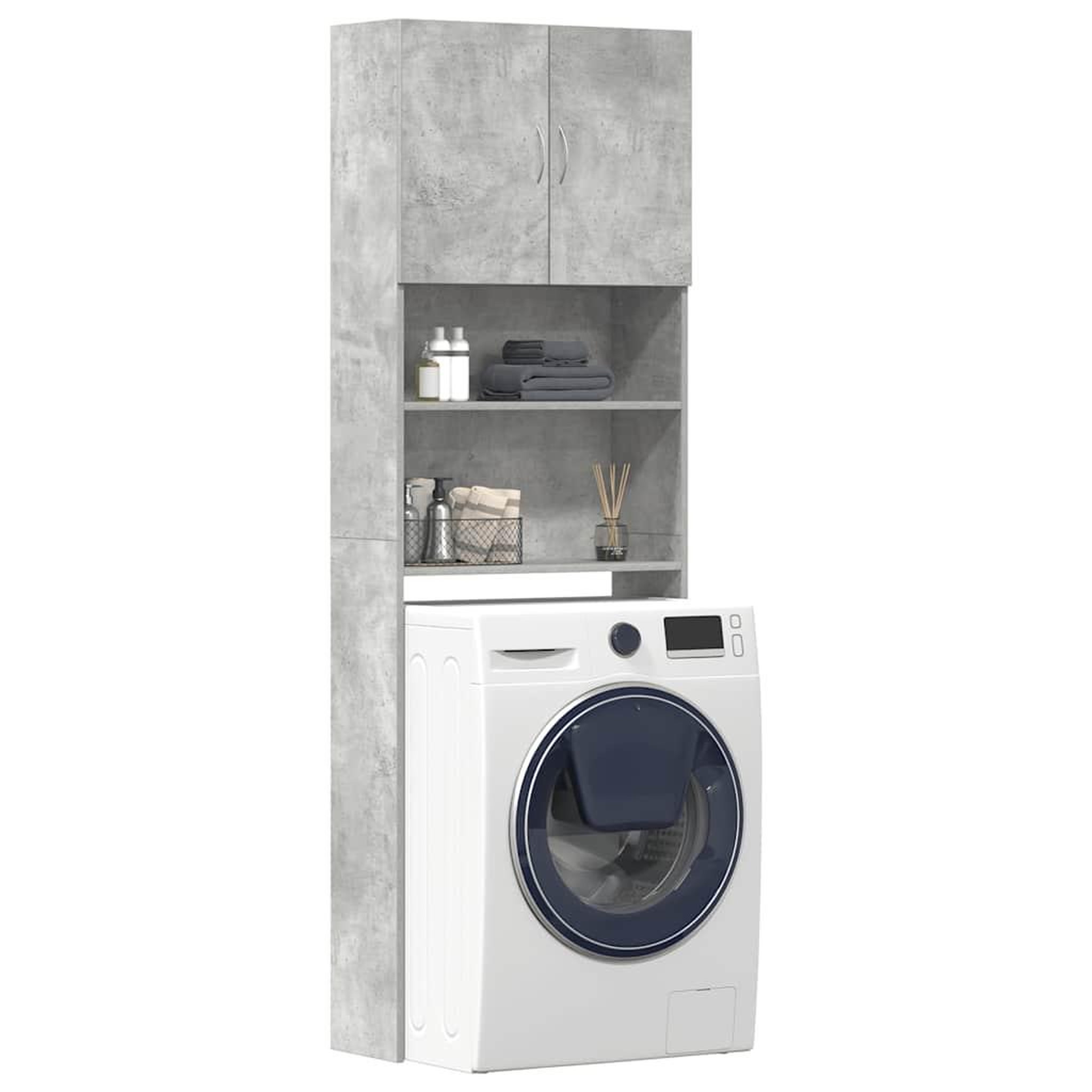 VIDAXL Meuble de machine a laver gris beton bois d'ingenierie