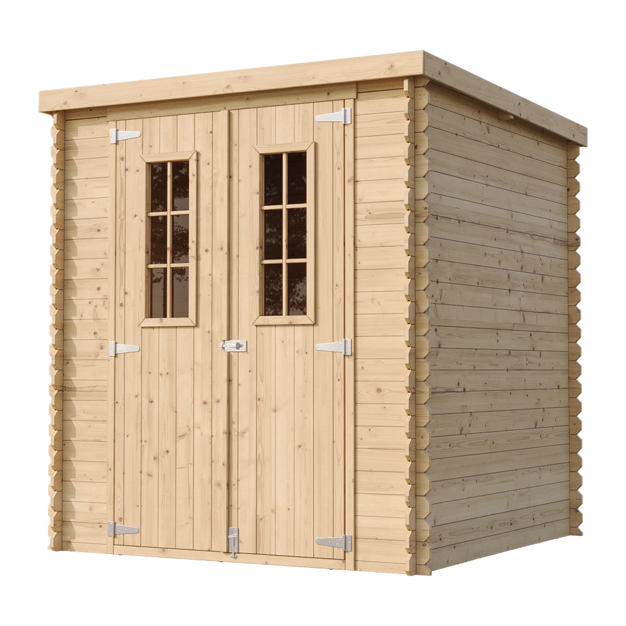 Voir la diapositive 3 : TIMBELA Abri de Jardin en Bois 3,53m², Cabanon Jardin Exterieur à Outils et Velo avec Fenêtres M309C