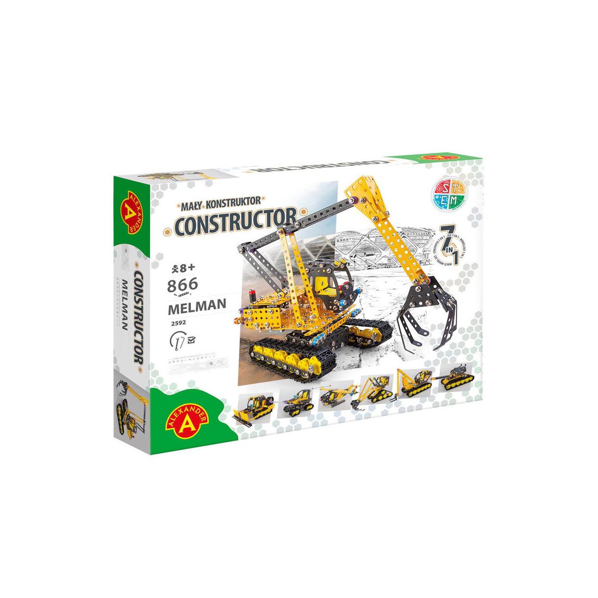 Alexander Jeu de construction 7 en 1 Melman Constructor Pro - 866 pièces