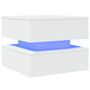 Voir la diapositive 3 : VIDAXL Table basse avec lumieres LED blanc 50x50x40 cm