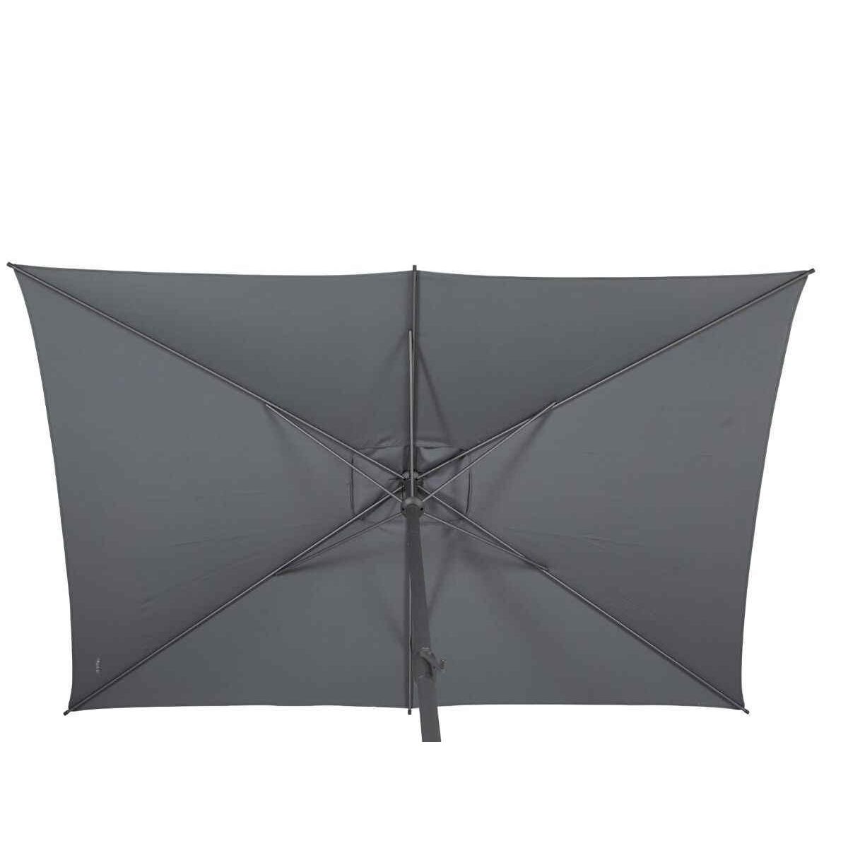 HESPERIDE Parasol droit rectangulaire Loompa Ardoise - 3 x 2 m - Hespéride