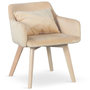 Voir la diapositive 2 : Paris Prix Fauteuil Scandinave Velours  Scanda  70cm Beige