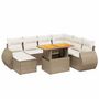 Voir la diapositive 2 : VIDAXL Salon de jardin avec coussins 8 pcs beige resine tressee