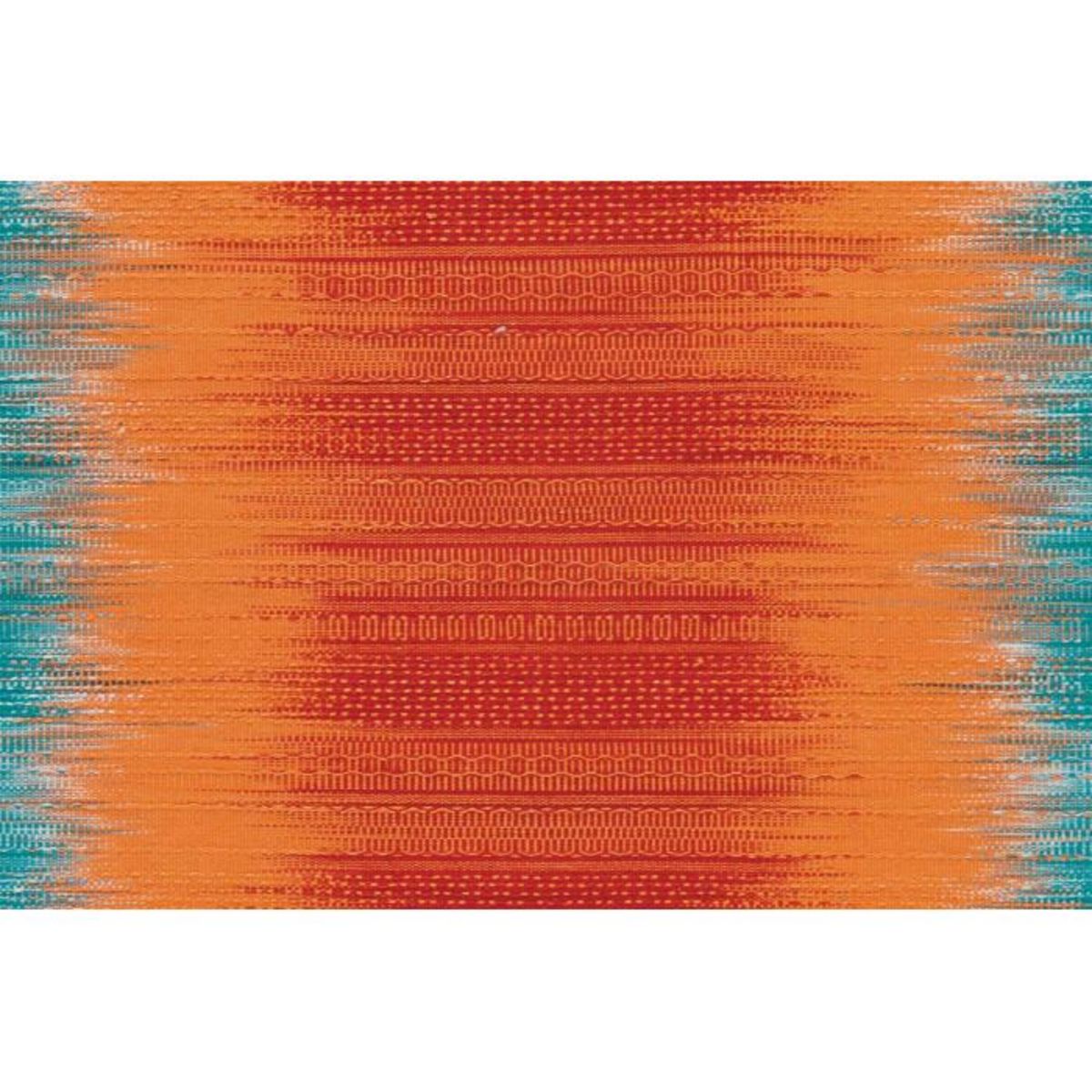 Paris Prix Tapis en Laine Tissé Fait Main  Sunset  Orange & Bleu