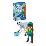 PLAYMOBIL 72090 Zoo : Ours polaire et gardien de zoo