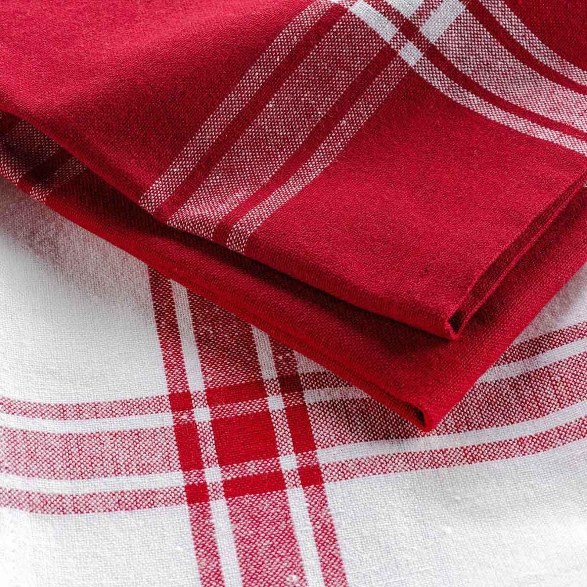 Voir la diapositive 2 : Douceur d'Intérieur Lot de 2 torchons  cuisiline  50x70cm bordeaux