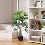 Voir la diapositive 2 : HOMCOM Palmier artificiel - plante artificielle H.90cm - 3 pieds 24 feuilles grand réalisme - pot inclus