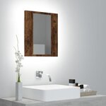 VIDAXL Armoire a miroir LED de salle de bain chene fume 40x12x45 cm