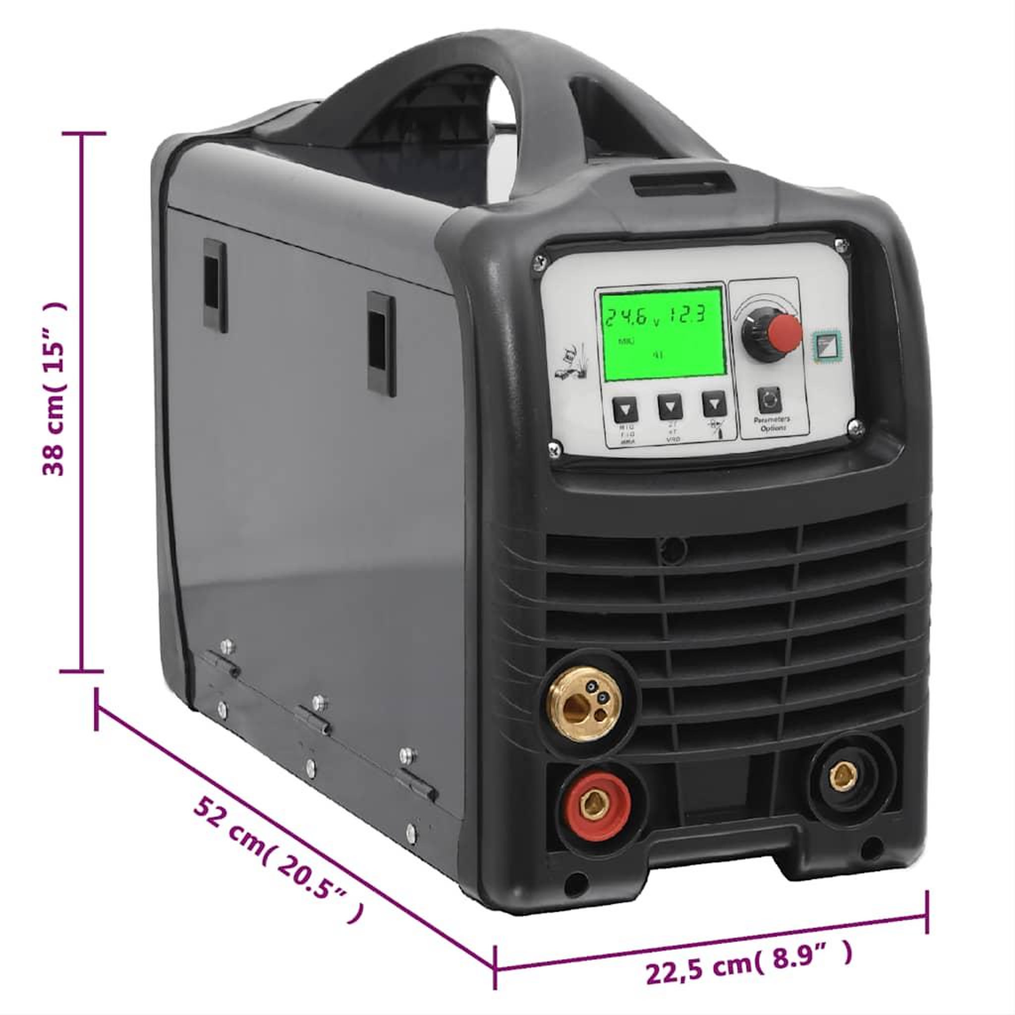 Voir la diapositive 6 : VIDAXL Machine a souder MIG / MMA / Lift TIG 200 A