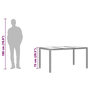 Voir la diapositive 6 : VIDAXL Table de jardin dessus en verre Gris 150x90x75cm Resine tressee