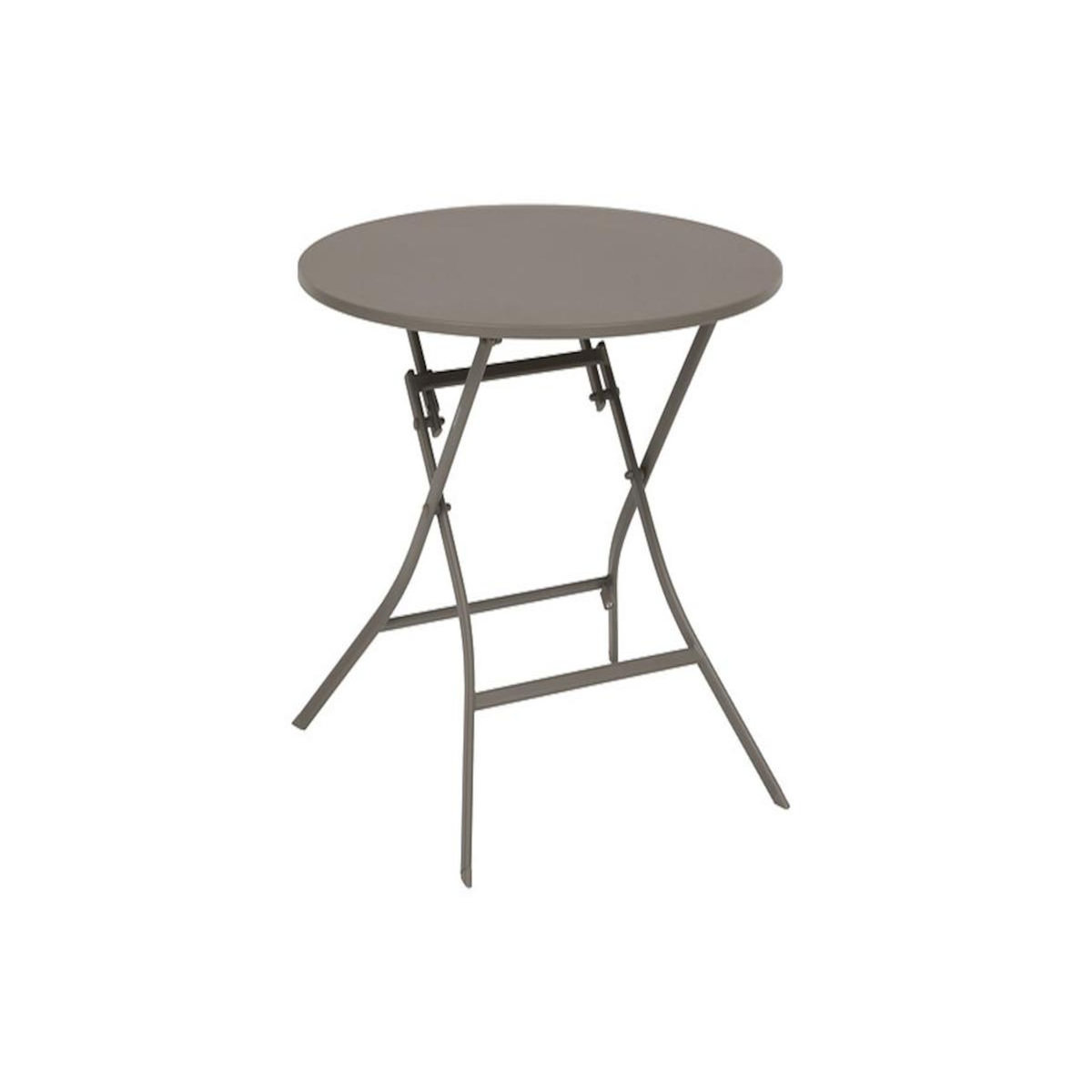 HESPERIDE Table de jardin ronde Greensboro 4 places Café- Hespéride