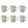Voir la diapositive 1 : SECRET DE GOURMET Lot de 6 Mugs en Céramique  Seav  38cl Crème