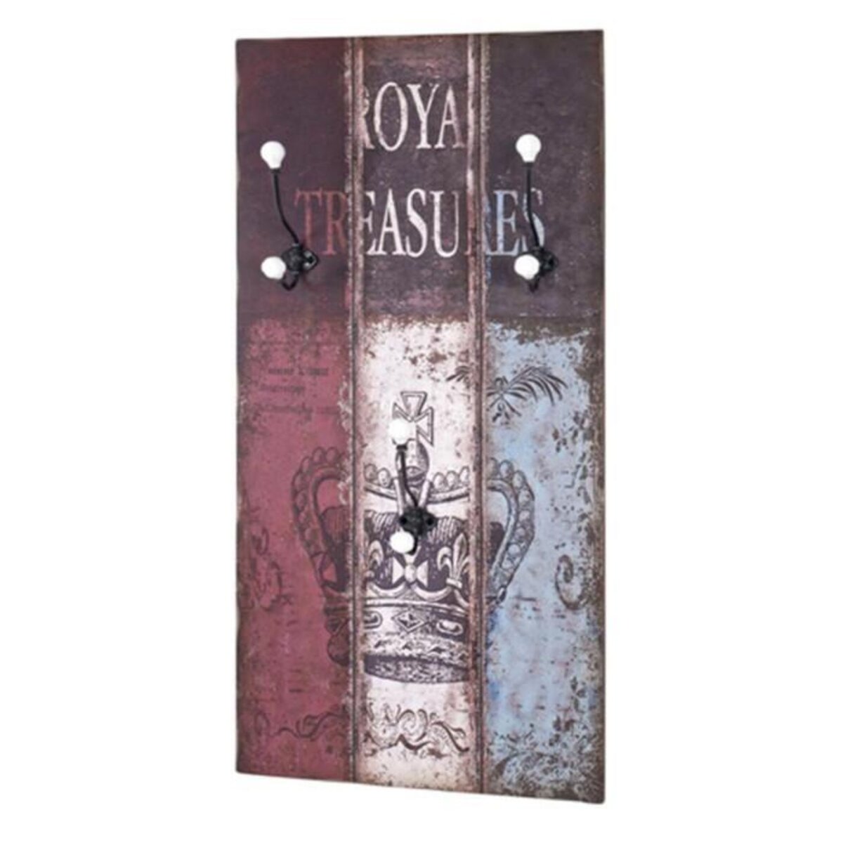 Paris Prix Patère Murale 3 Crochets  Royals  80cm Multicolore