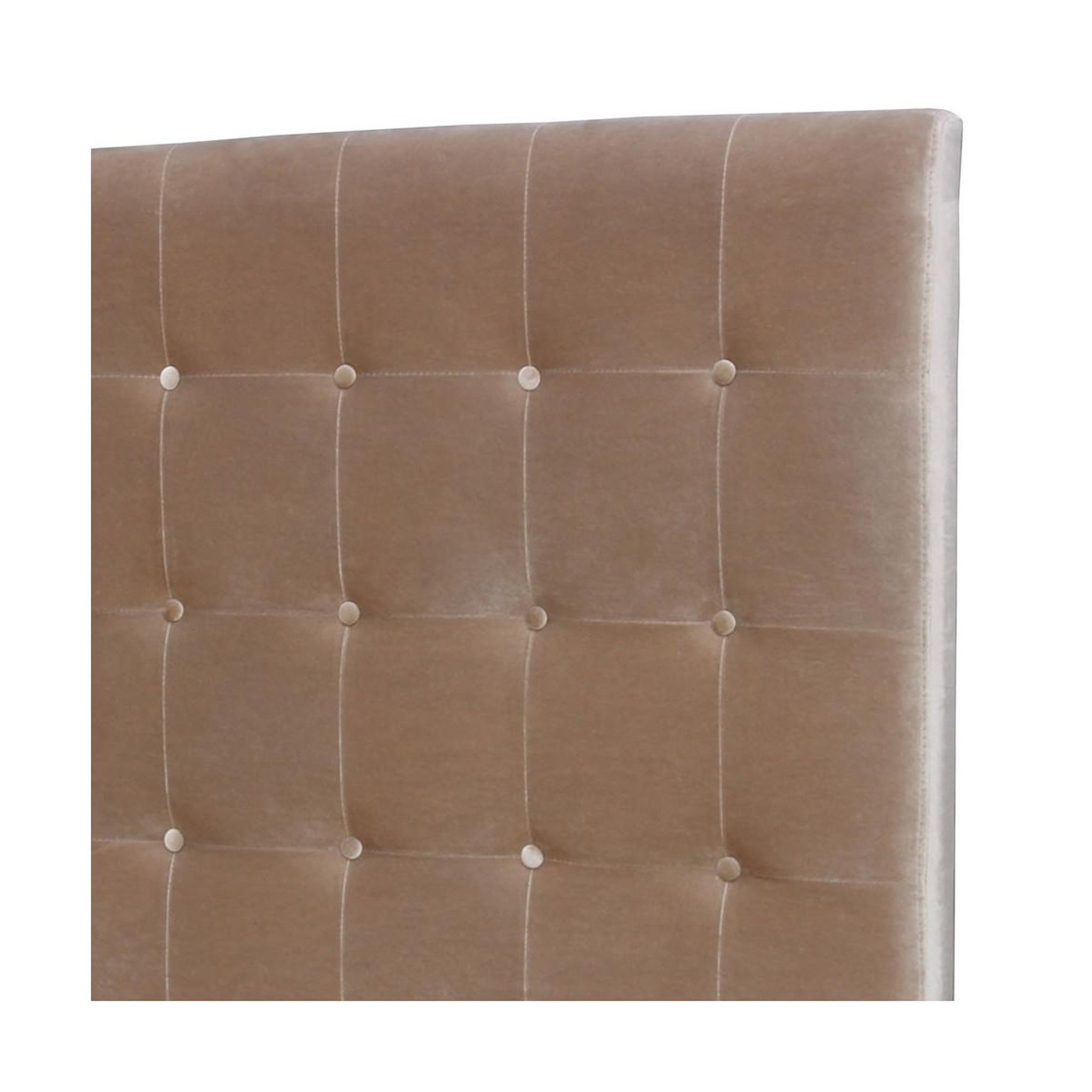 Voir la diapositive 2 : Paris Prix Tête de lit capitonnée en velours  amor  180cm taupe