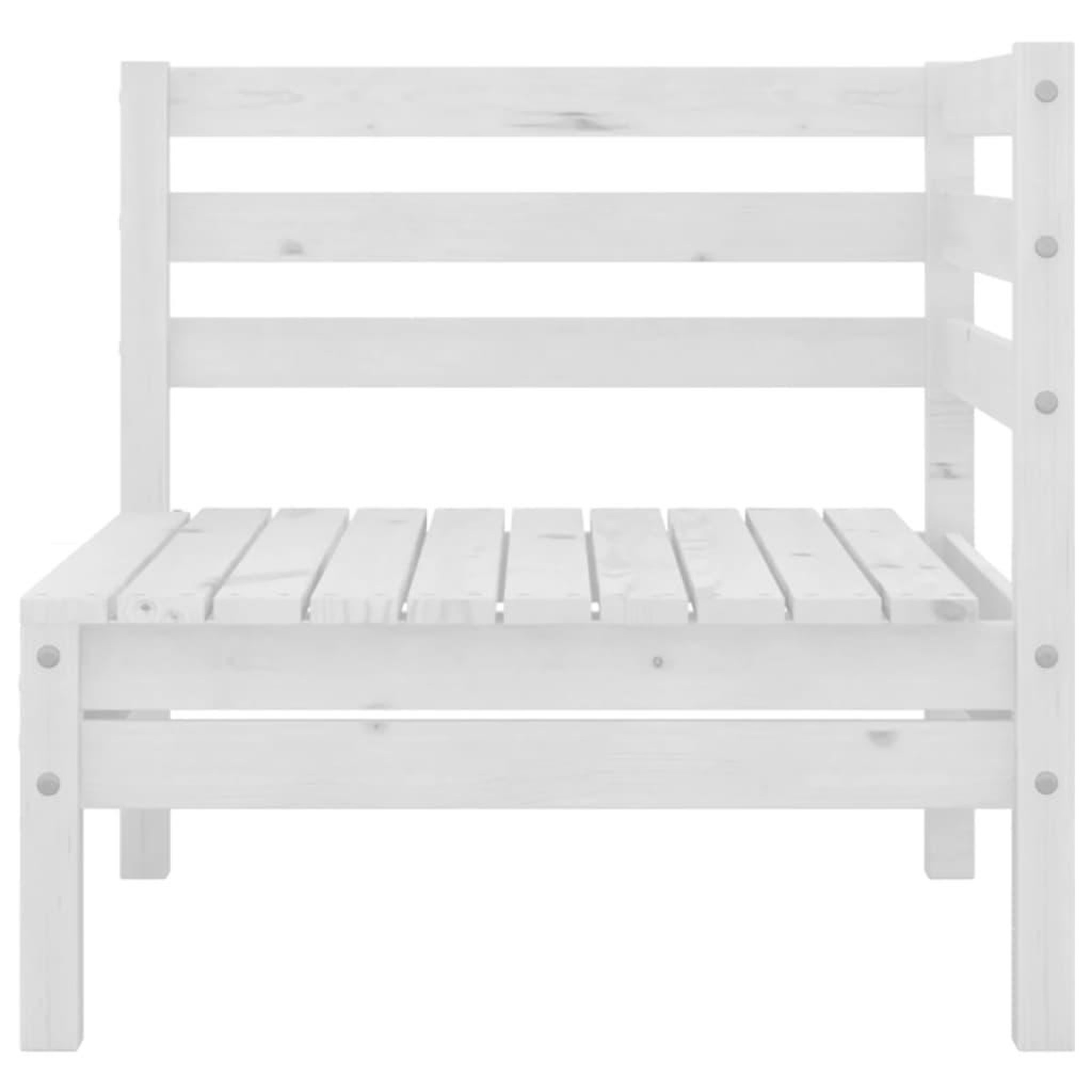 Voir la diapositive 3 : VIDAXL Canapes d'angle de jardin 2 pcs blanc bois de pin massif