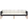 Voir la diapositive 3 : VIDAXL Salon de jardin 4 pcs avec coussins Resine tressee Noir