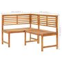 Voir la diapositive 6 : VIDAXL Banc d'angle de jardin 140 cm Bois solide d'acacia