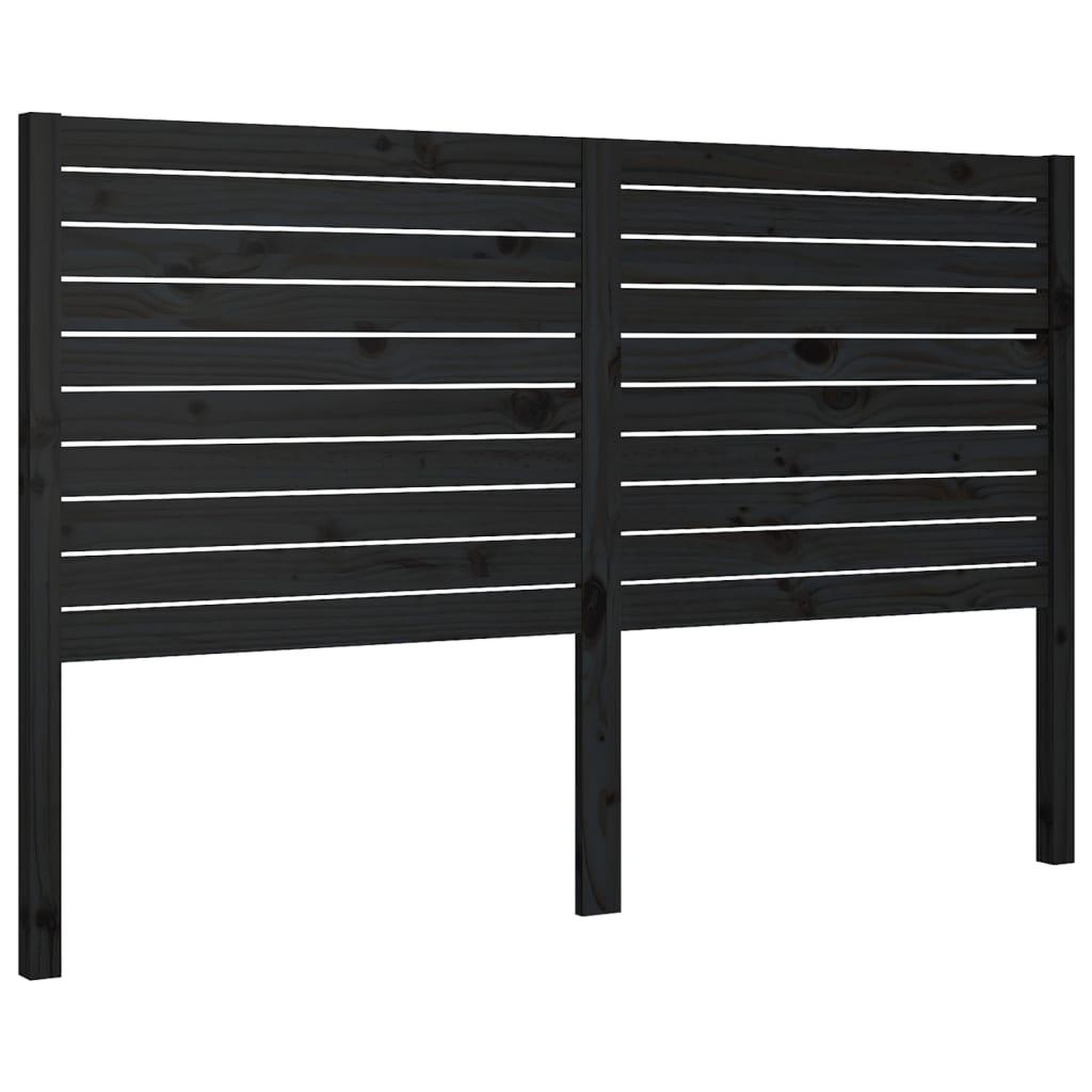 Voir la diapositive 2 : VIDAXL Tete de lit Noir 186x4x100 cm Bois massif de pin