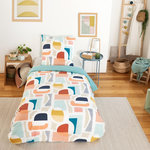 Home collection Parure housse de couette polycoton 51 fils - colors. Coloris disponibles : Blanc