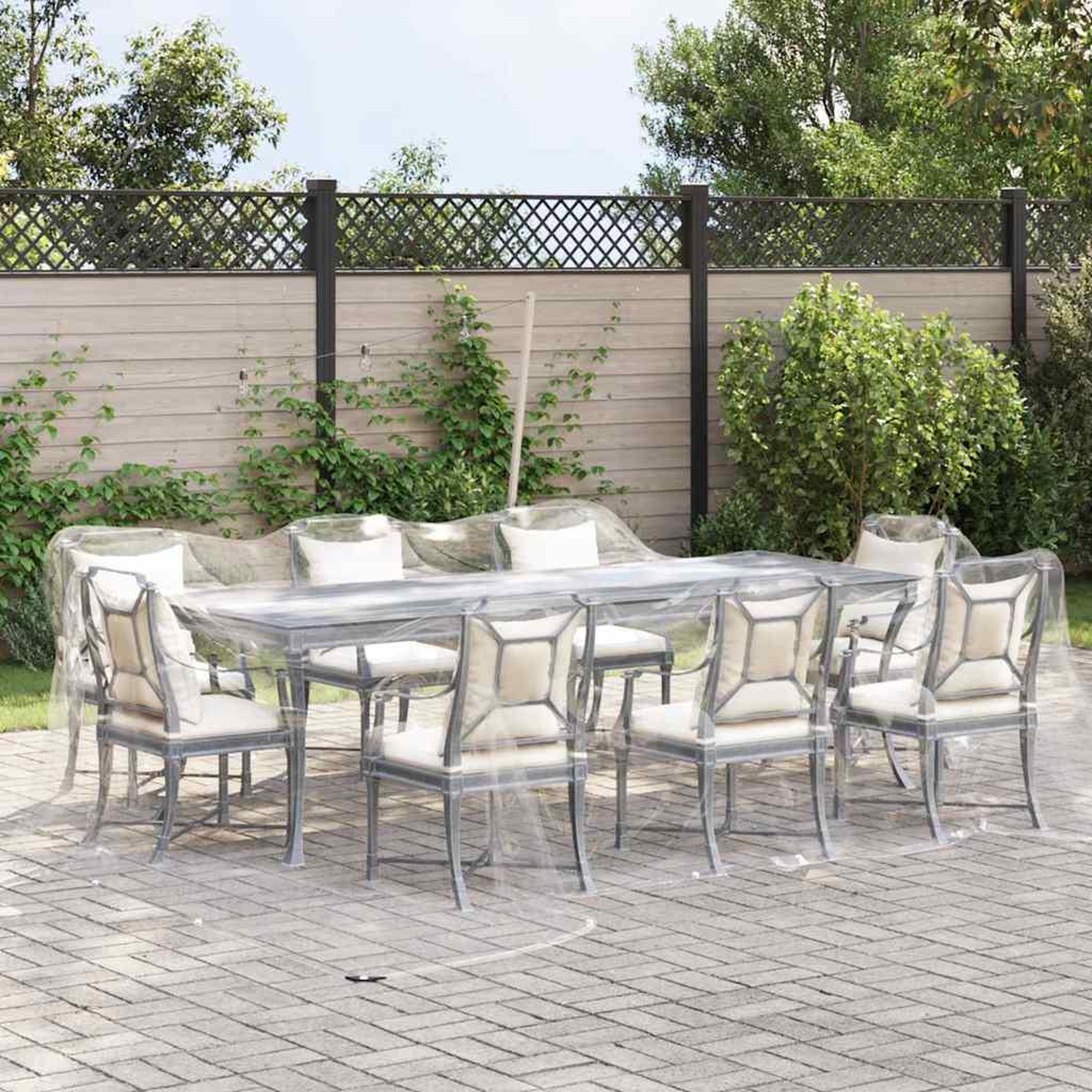 Voir la diapositive 2 : VIDAXL Bache transparente avec œillets 6x6 m PVC
