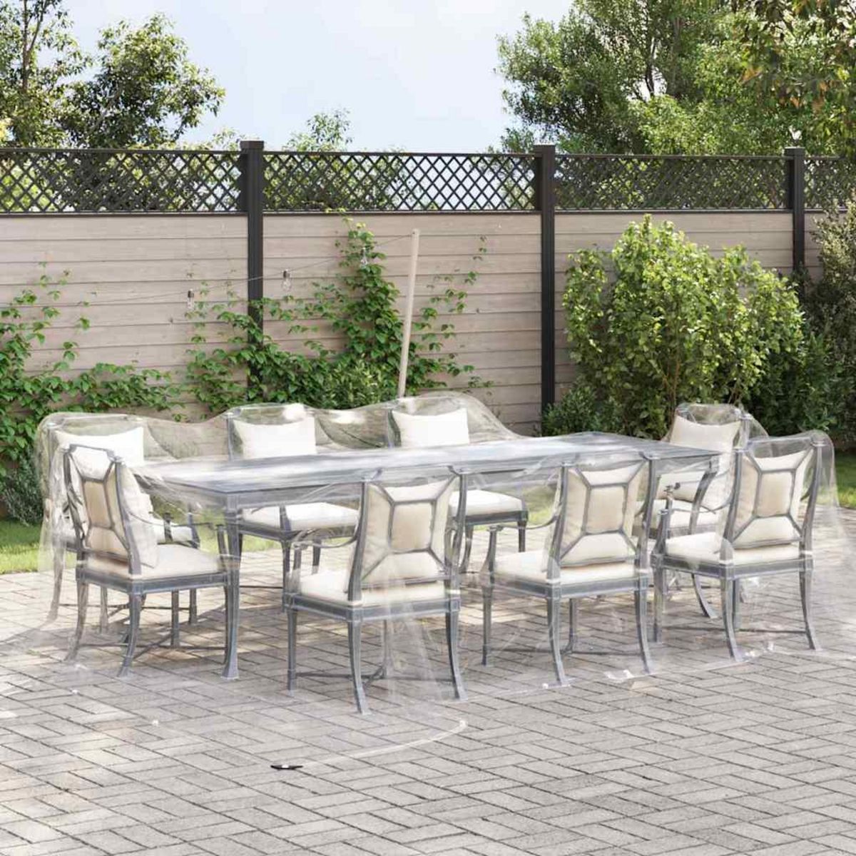 VIDAXL Bache transparente avec œillets 6x6 m PVC