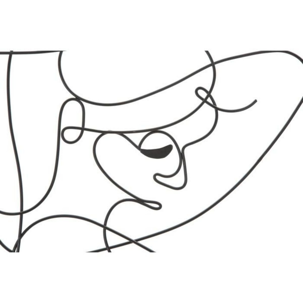 Paris Prix Lot de 2 Décorations Murales en Métal  Body  100cm Noir