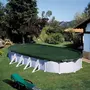SUMMER FUN Summer Fun Couverture de piscine d'hiver Ovale 725 cm PVC Vert