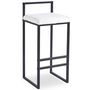 Voir la diapositive 2 : Paris Prix Tabouret de Bar Bouclette  Dakota  80cm Crème & Noir