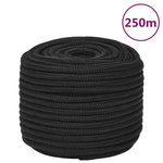 VIDAXL Corde de bateau Noir complet 14 mm 250 m polypropylene