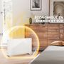 Voir la diapositive 6 : HOMCOM Radiateur à convection 1500W mural autoportant - affichage LED, timer 24h, thermostat, télécommande - verre blanc