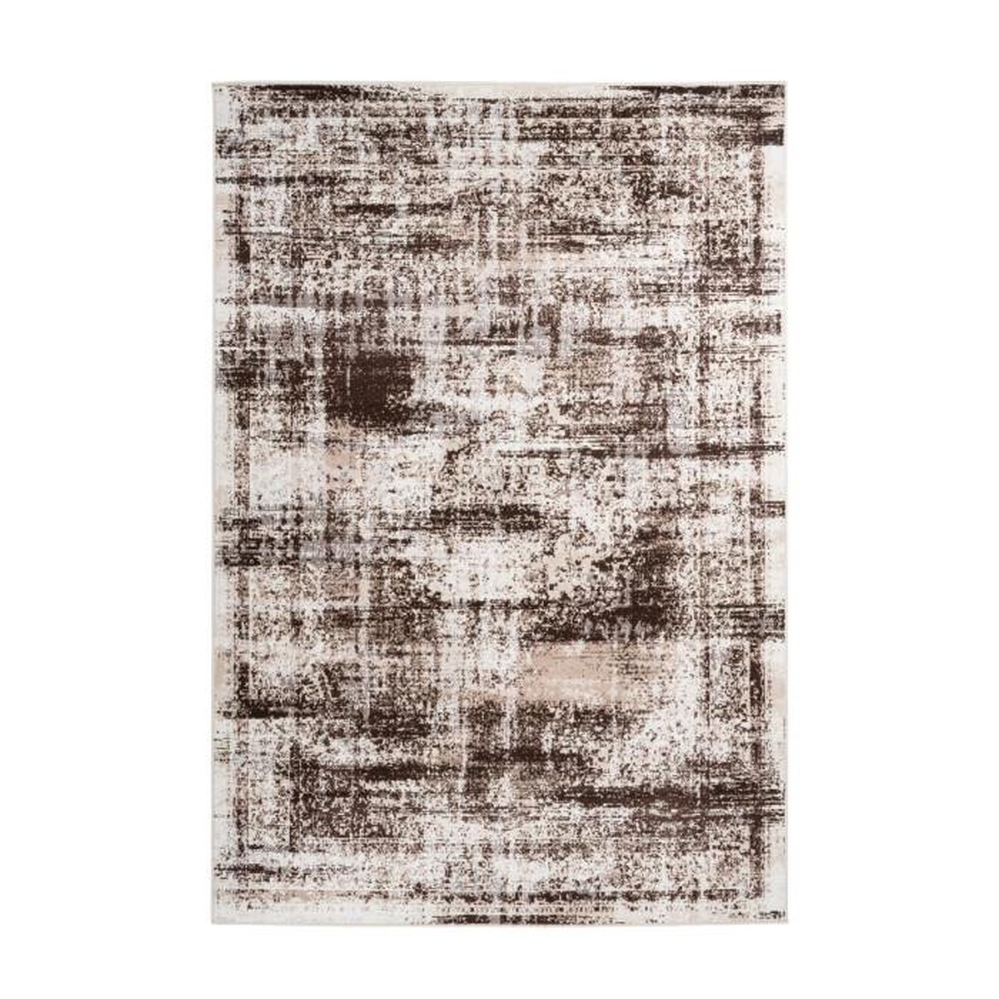 Paris Prix Tapis Vintage à Poils Courts  Ariya  Taupe & Marron. Coloris disponibles : Marron