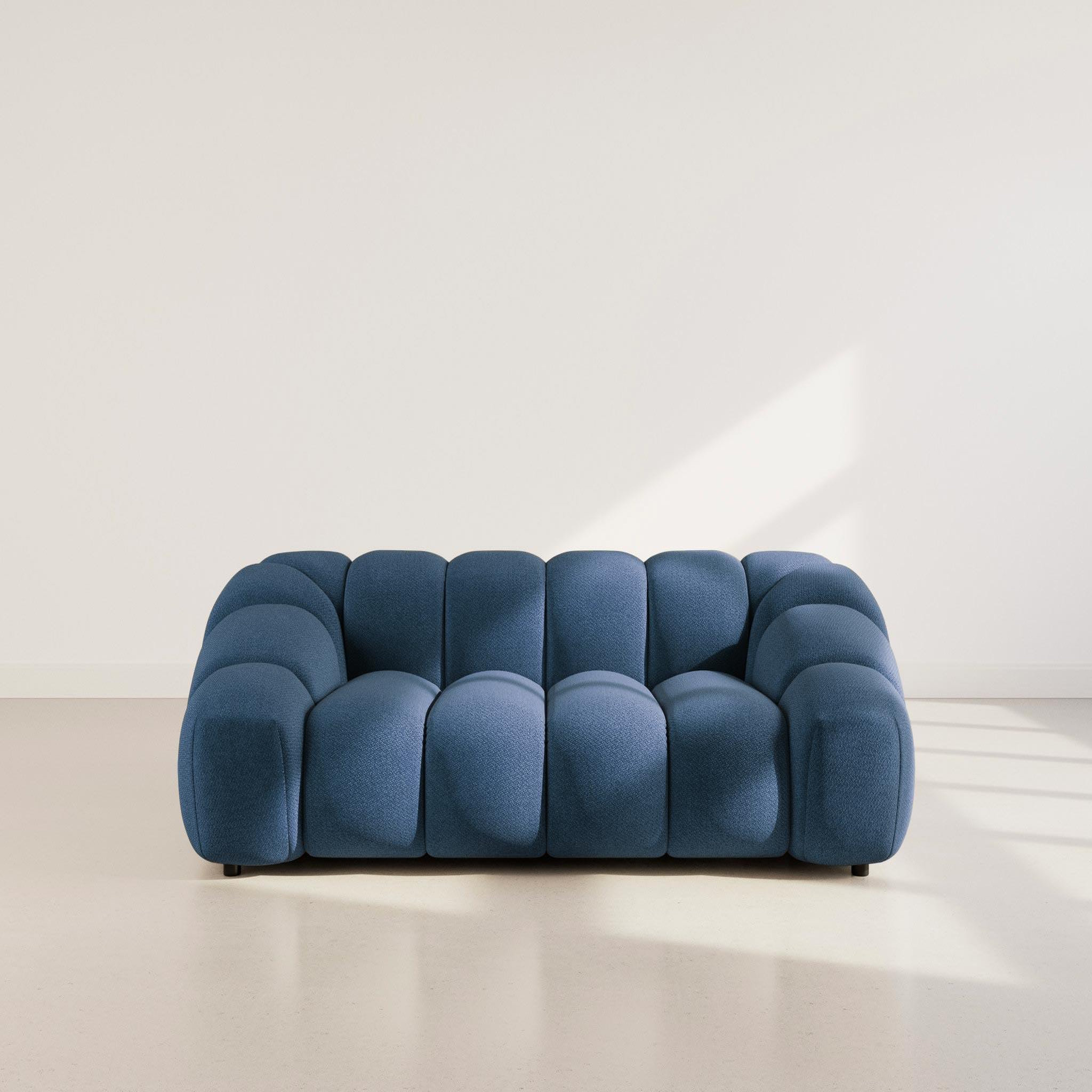 Voir la diapositive 2 : LISA DESIGN Ava - canapé 3 places en velours texturé