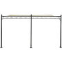 Voir la diapositive 1 : Habitat et Jardin Pergola tonnelle adossée en métal - 3 x 4 m - Beige