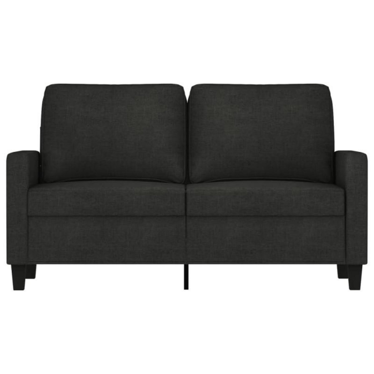 VIDAXL Canapé à 2 places Noir 120 cm Tissu