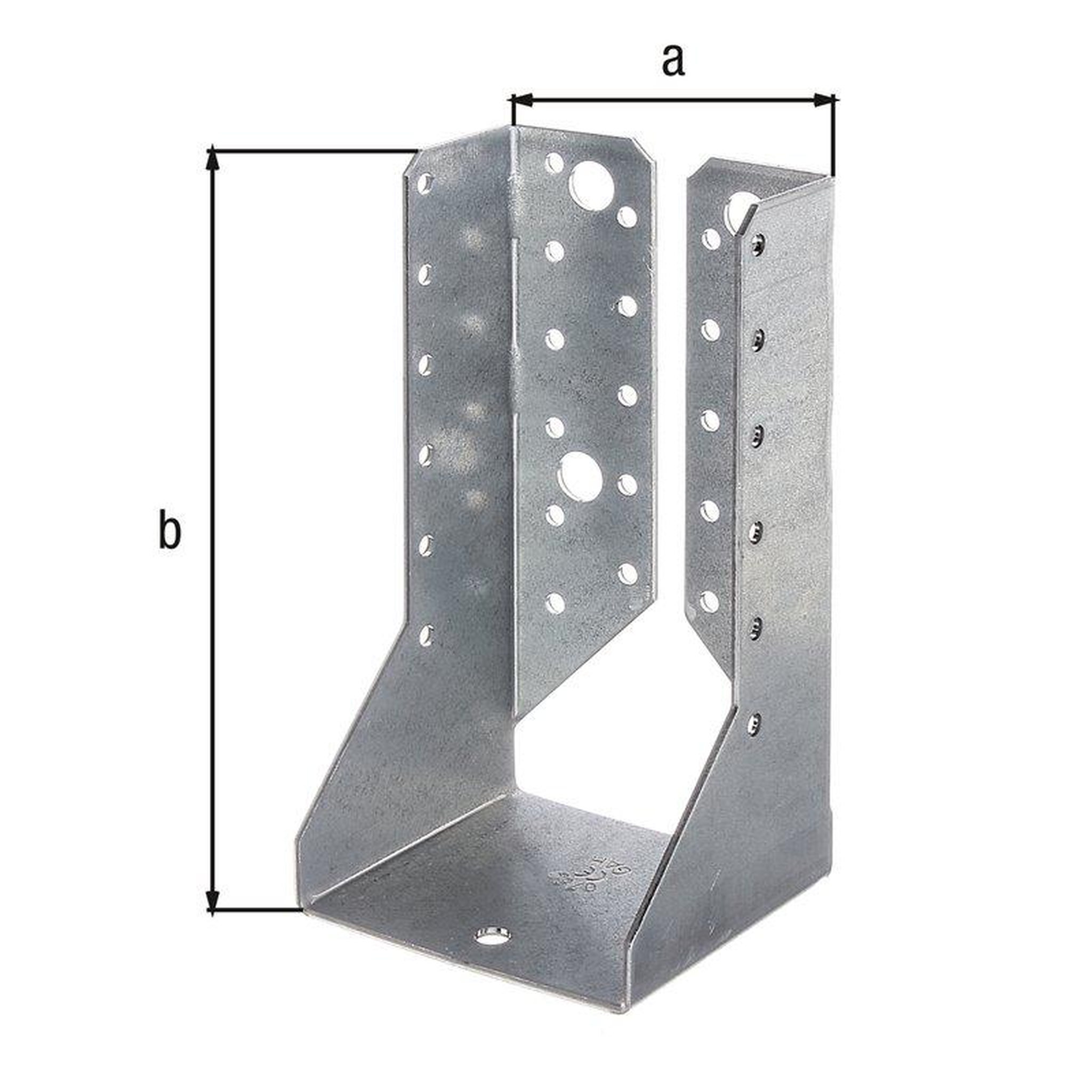 CENTRALE BRICO Support U ailes intérieures galvS 76x152