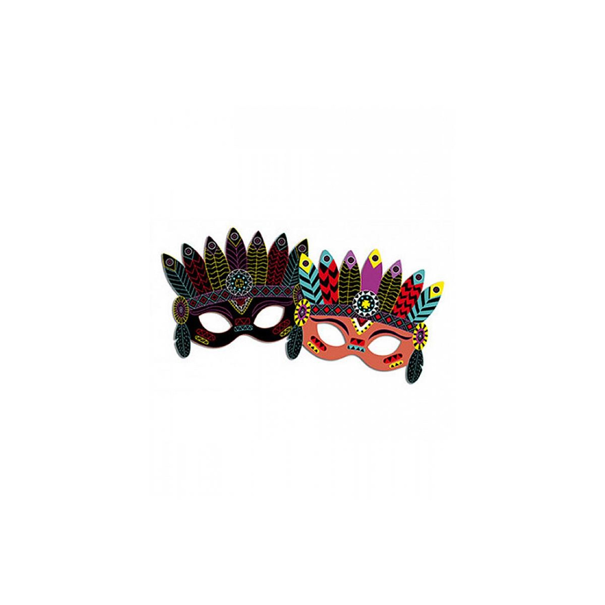 Voir la diapositive 3 : Juratoys-Janod Scratch Art - Masques de fête