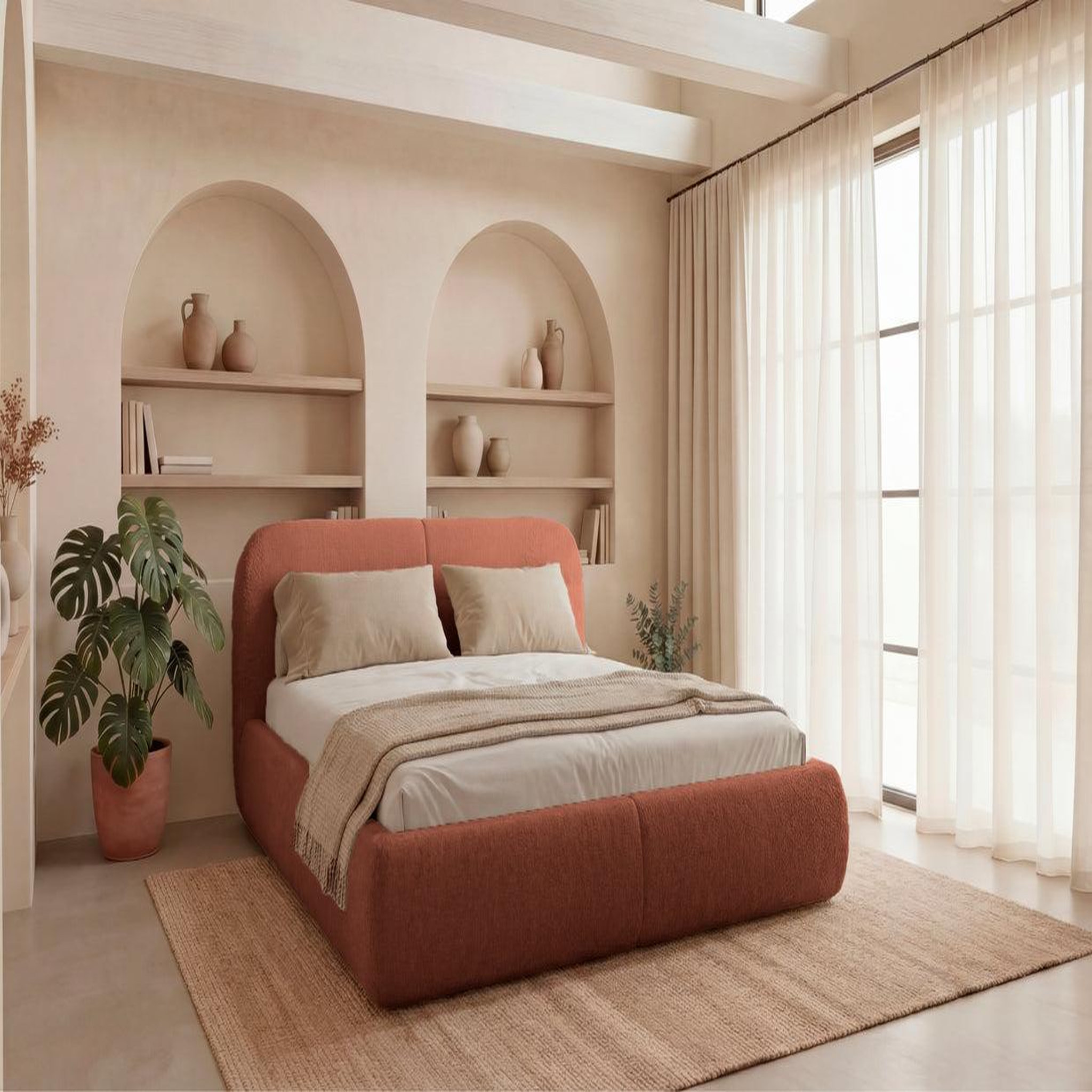 Voir la diapositive 2 : CASANOVA PARIS Delora - lit coffre tissu chenille