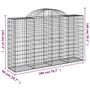 Voir la diapositive 5 : VIDAXL Panier de gabions arque 200x50x120/140 cm Fer galvanise