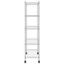 Voir la diapositive 4 : VIDAXL Etagere de rangement 5 niveaux roues 75x35x155 cm Chrome 250 kg