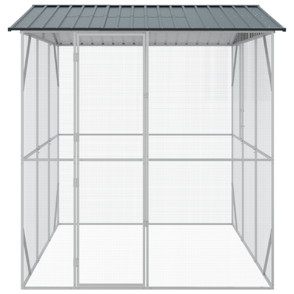 VIDAXL Aviary pour Oiseaux Anthracite 310x227x247 cm Acier