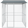 Voir la diapositive 6 : VIDAXL Aviary pour Oiseaux Anthracite 310x227x247 cm Acier
