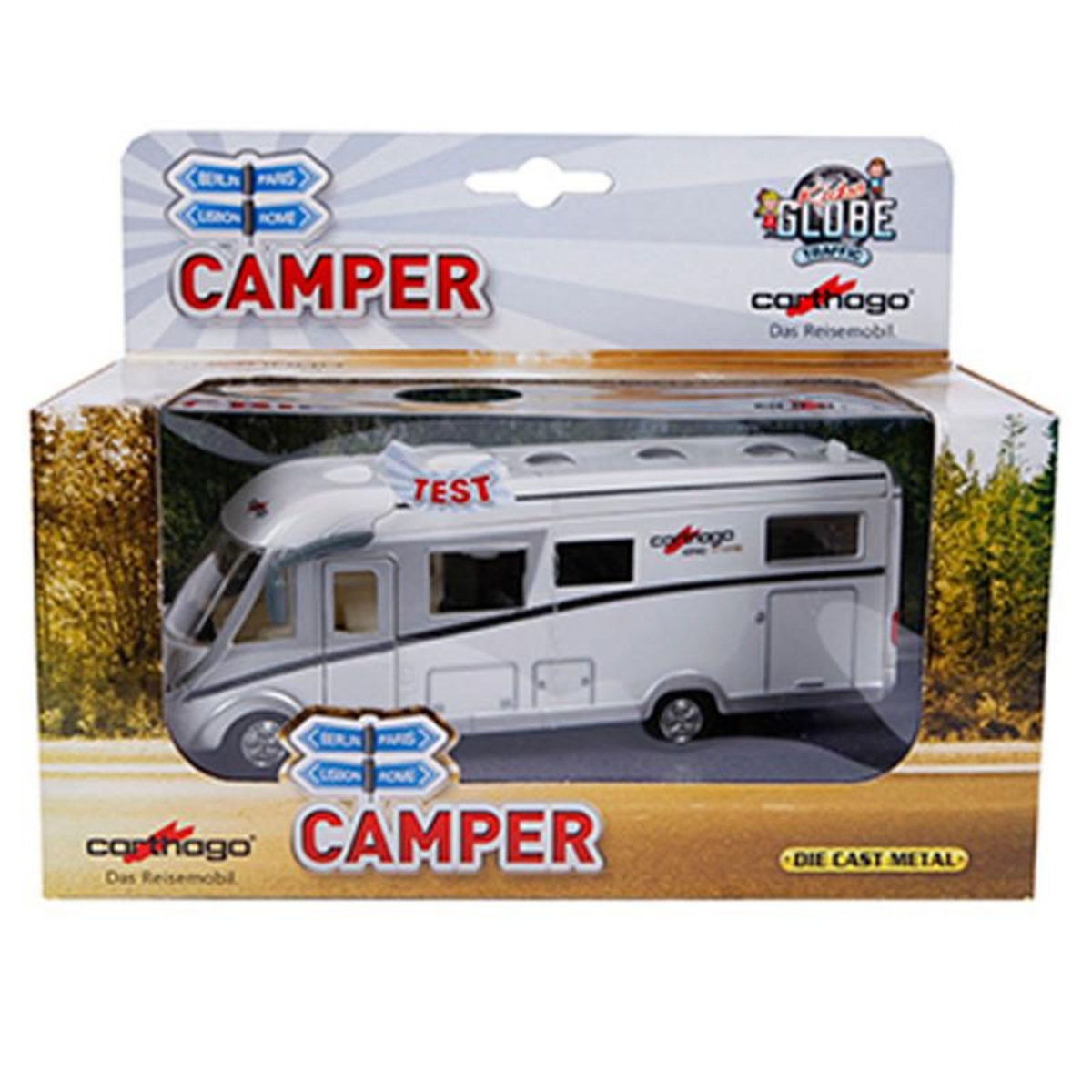 GLOB KIDS Kids Globe Die-cast Carthago Camper with Light, 16cm
