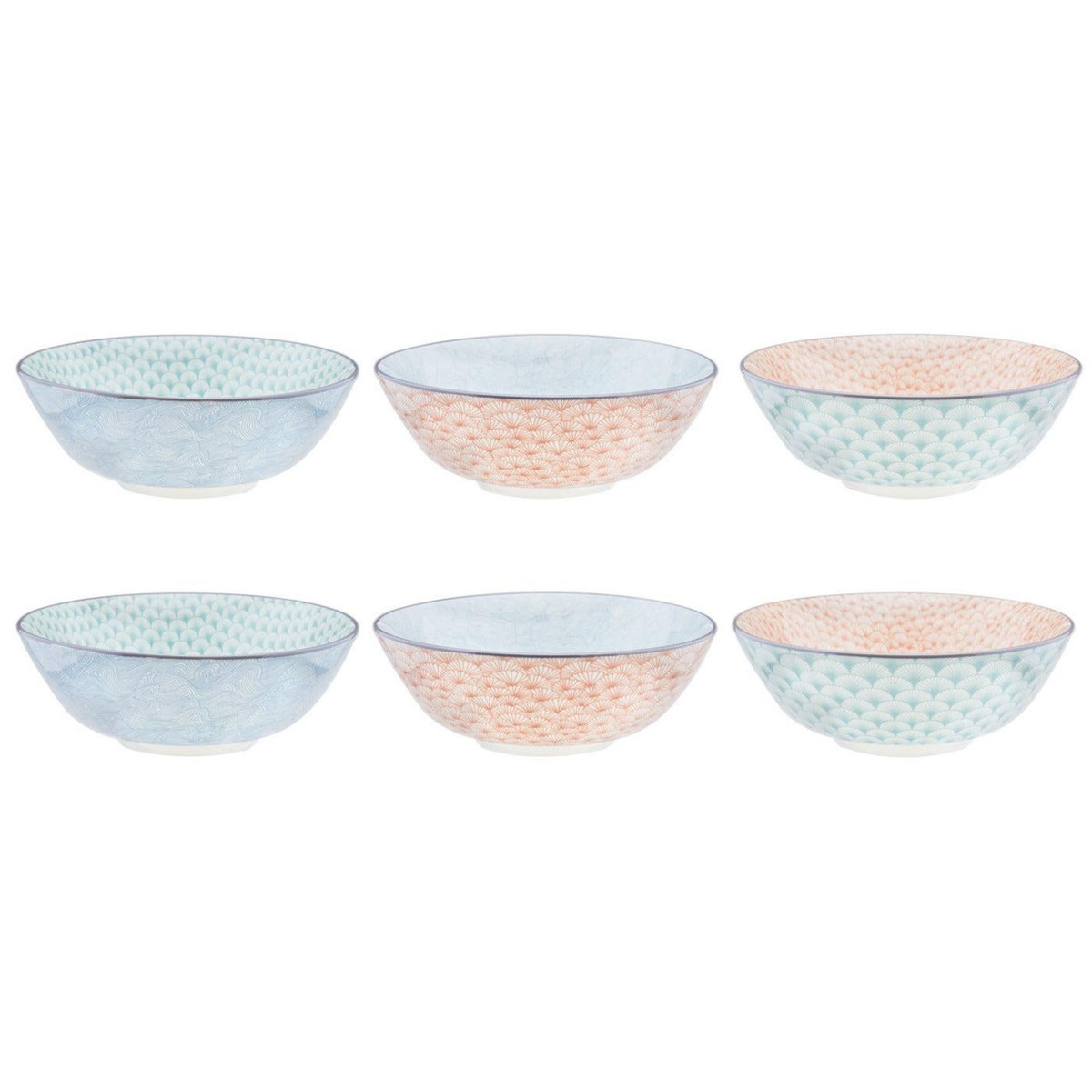 BJORN Bol PATTERN Ø21cm - 6 pièces - Pastel