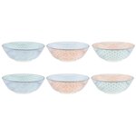 BJORN Bol PATTERN Ø21cm - 6 pièces - Pastel