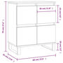 Voir la diapositive 6 : VIDAXL Buffet Blanc brillant 60x35x70 cm Bois d'ingenierie