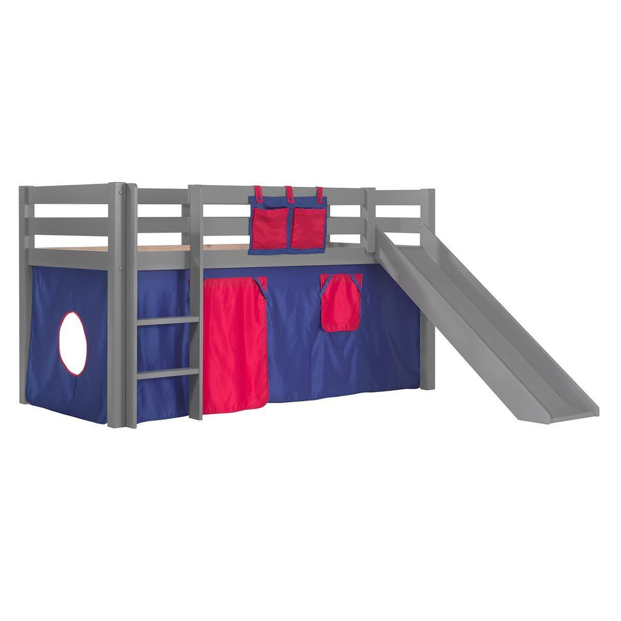 Paris Prix Pack - lit enfant toboggan & tente  pino rouge  gris