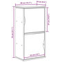 Voir la diapositive 6 : VIDAXL Armoire laterale ODDA blanc 40x24x79 cm bois massif pin