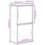 Voir la diapositive 6 : VIDAXL Armoire laterale ODDA blanc 40x24x79 cm bois massif pin