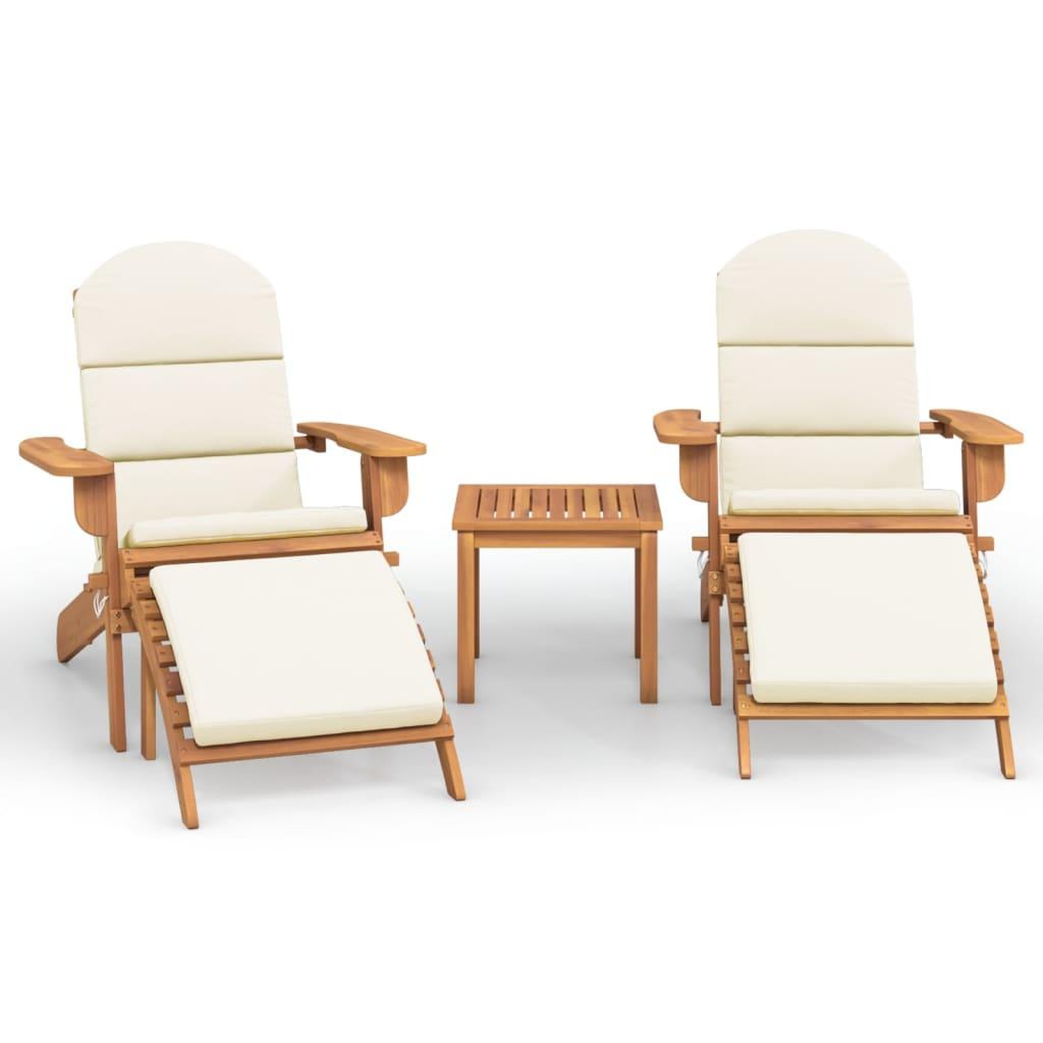 Voir la diapositive 2 : VIDAXL Ensemble de salon de jardin Adirondack 3 pcs bois acacia solide